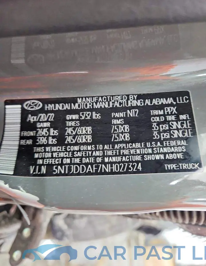 5NTJDDAF7NH027324# 13