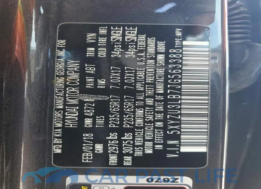 5XYZU3LB7JG563388# 13