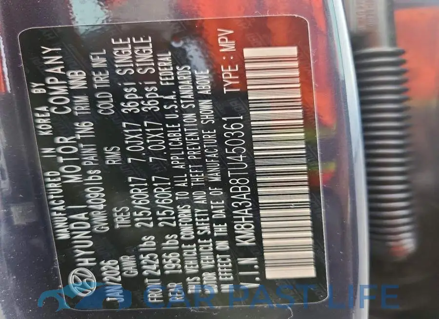 KM8HA3AB8TU450361# 13
