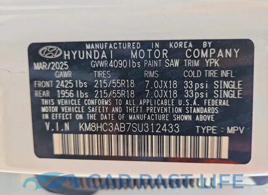 KM8HC3AB7SU312433# 13