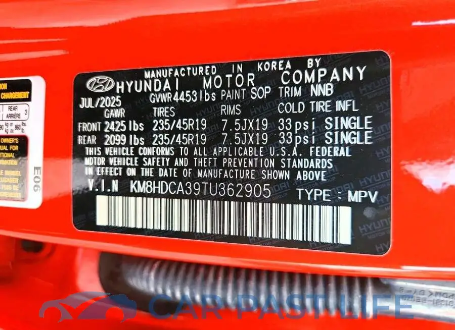 KM8HDCA39TU362905# 14