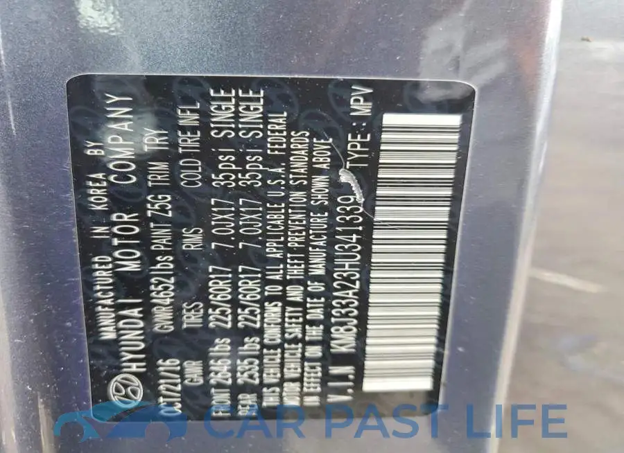 KM8J33A23HU341339# 13