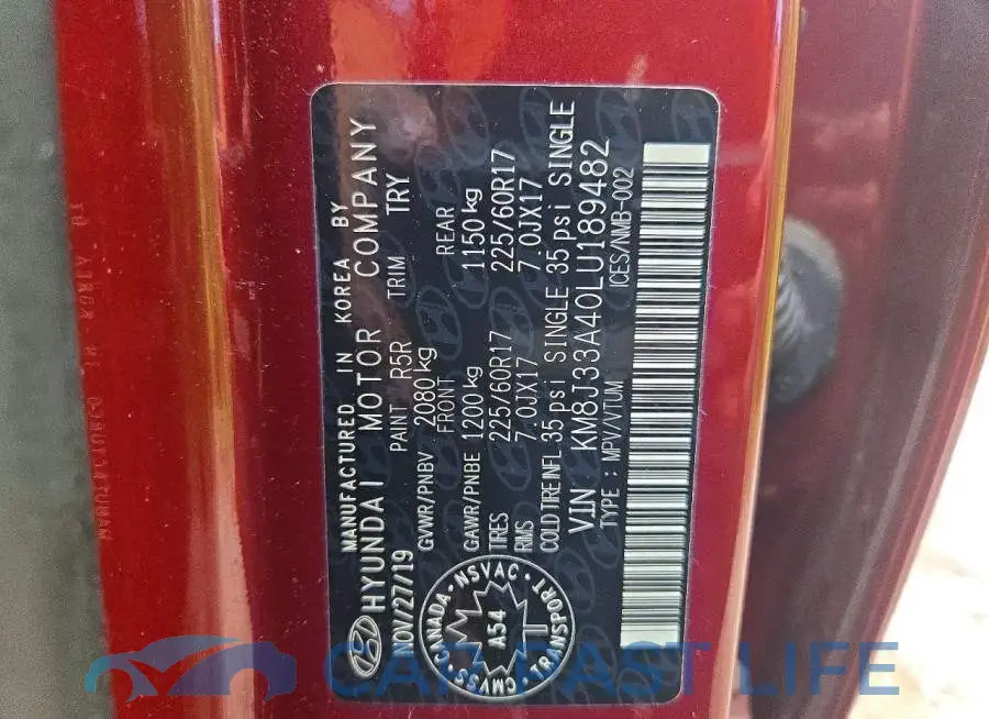 KM8J33A40LU189482# 13
