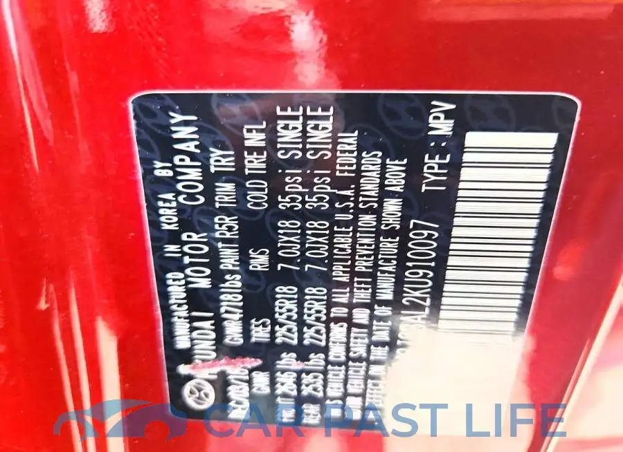 KM8J33AL2KU910097# 13