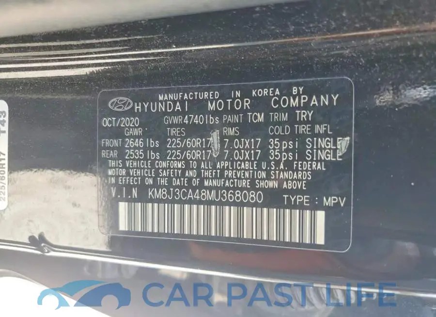 KM8J3CA48MU368080# 13