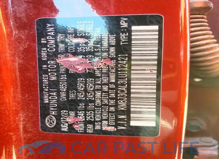 KM8J3CAL3LU112421# 14