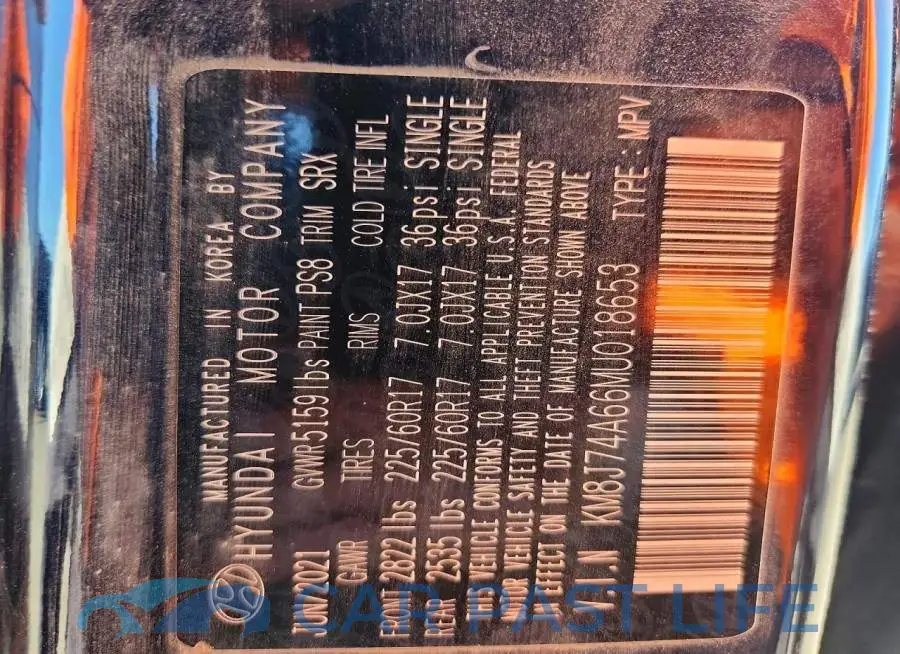 KM8J74A66MU018653# 13