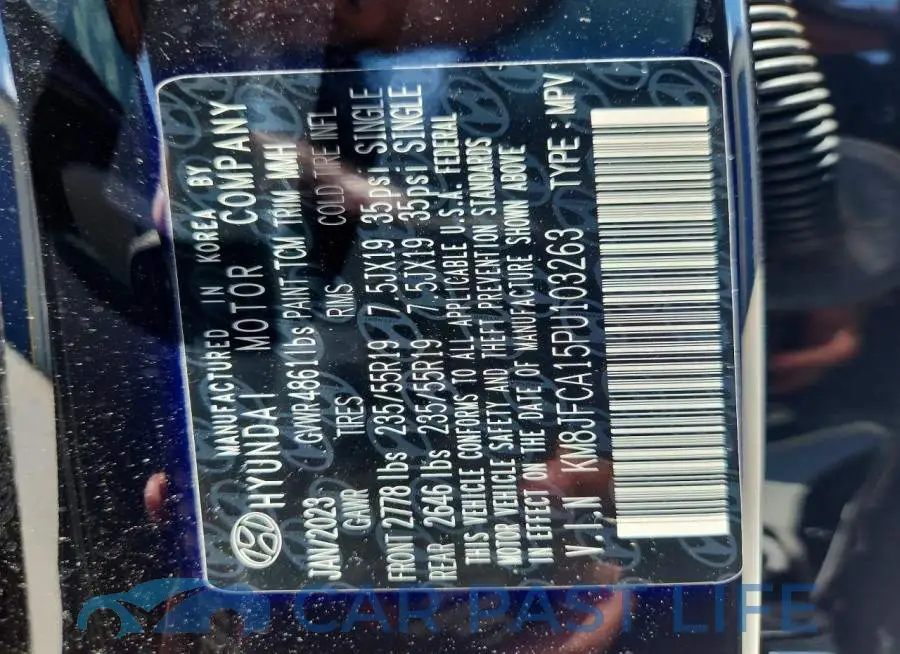KM8JFCA15PU103263# 13