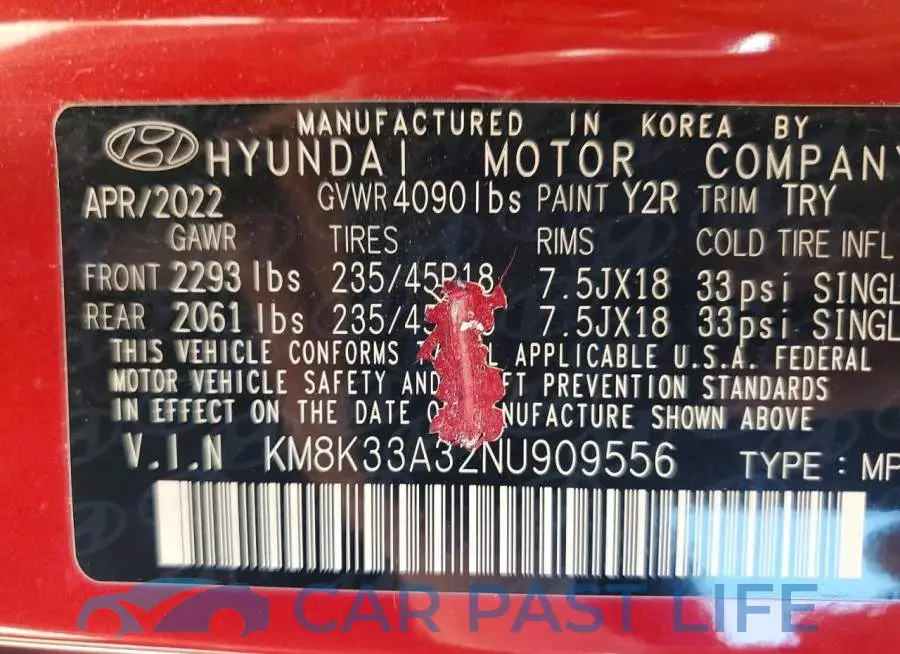 KM8K33A32NU909556# 12