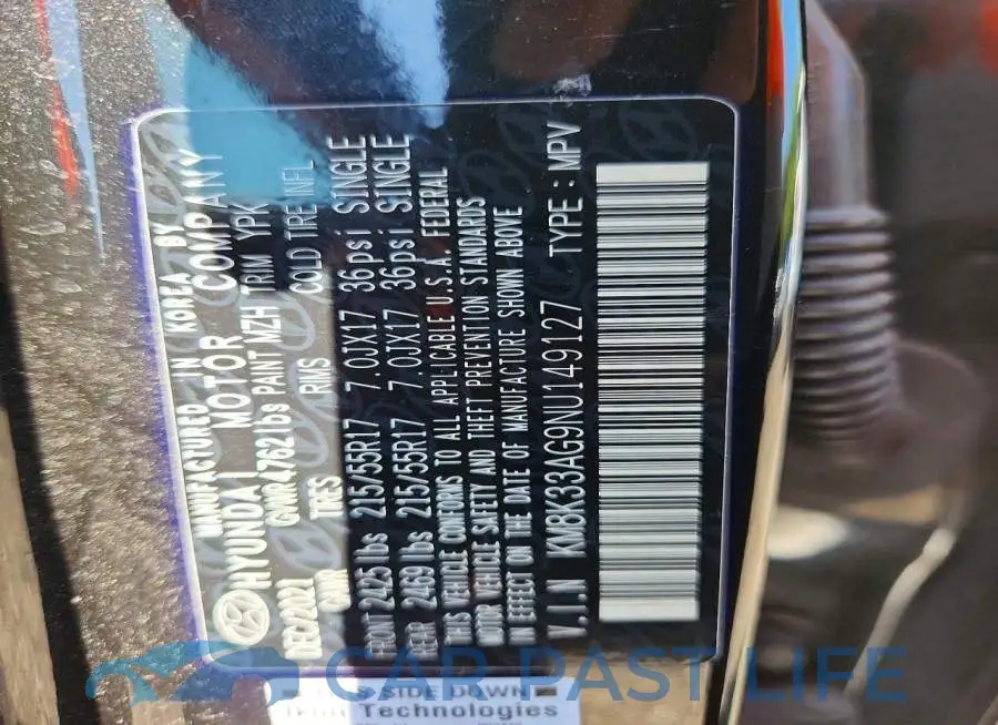 KM8K33AG9NU149127# 13