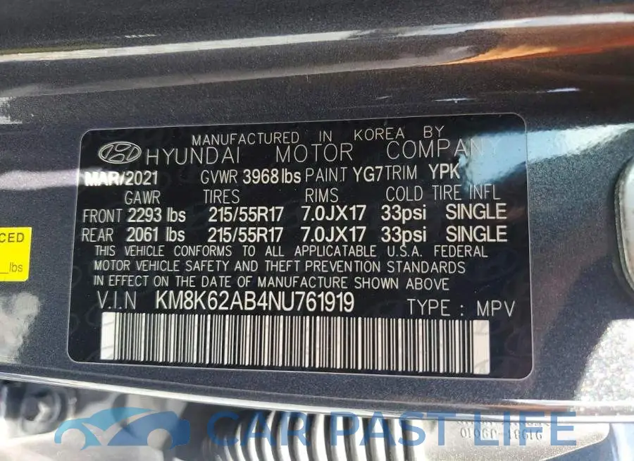KM8K62AB4NU761919# 13