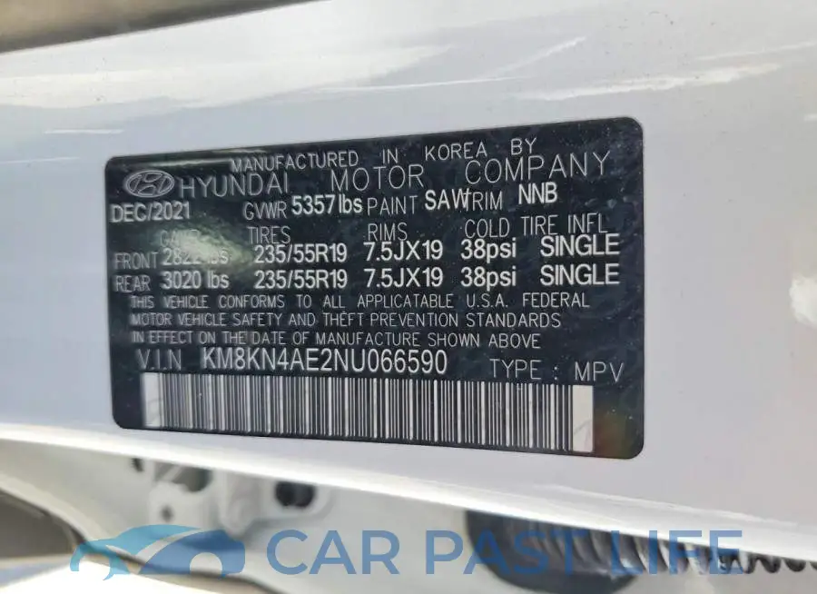 KM8KN4AE2NU066590# 13