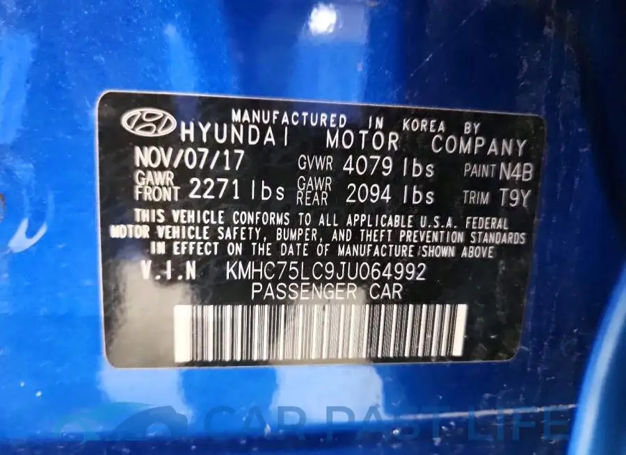 KMHC75LC9JU064992# 12
