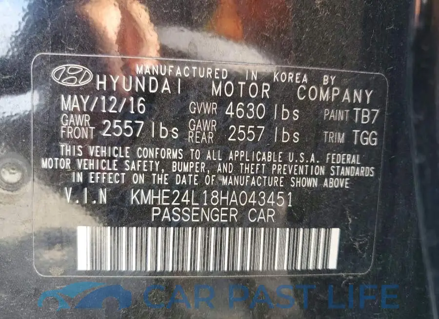 KMHE24L18HA043451# 12