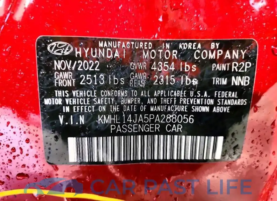 KMHL14JA5PA288056# 12