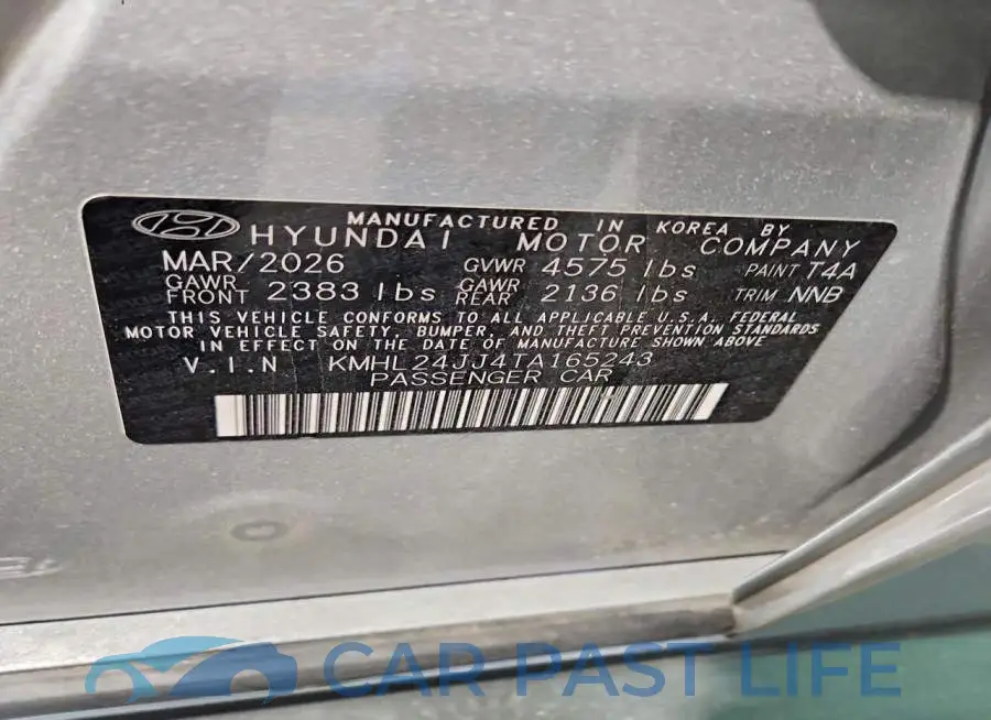 KMHL24JJ4TA165243# 13