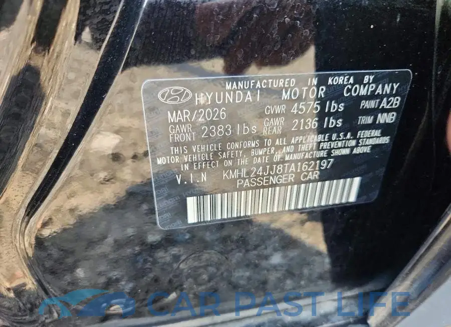 KMHL24JJ8TA162197# 12