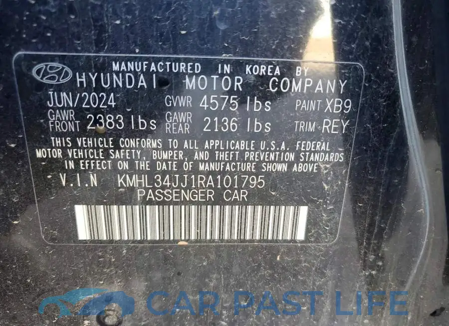 KMHL34JJ1RA101795# 12