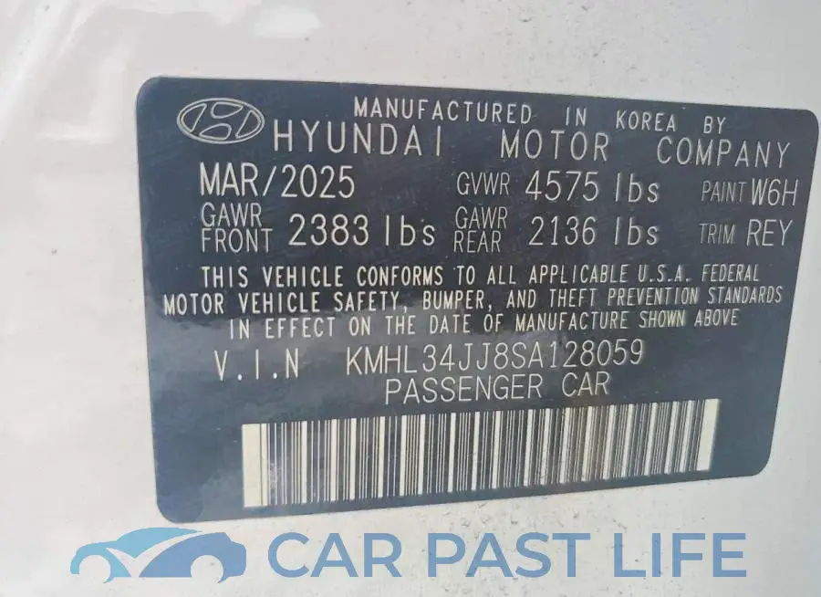 KMHL34JJ8SA128059# 12