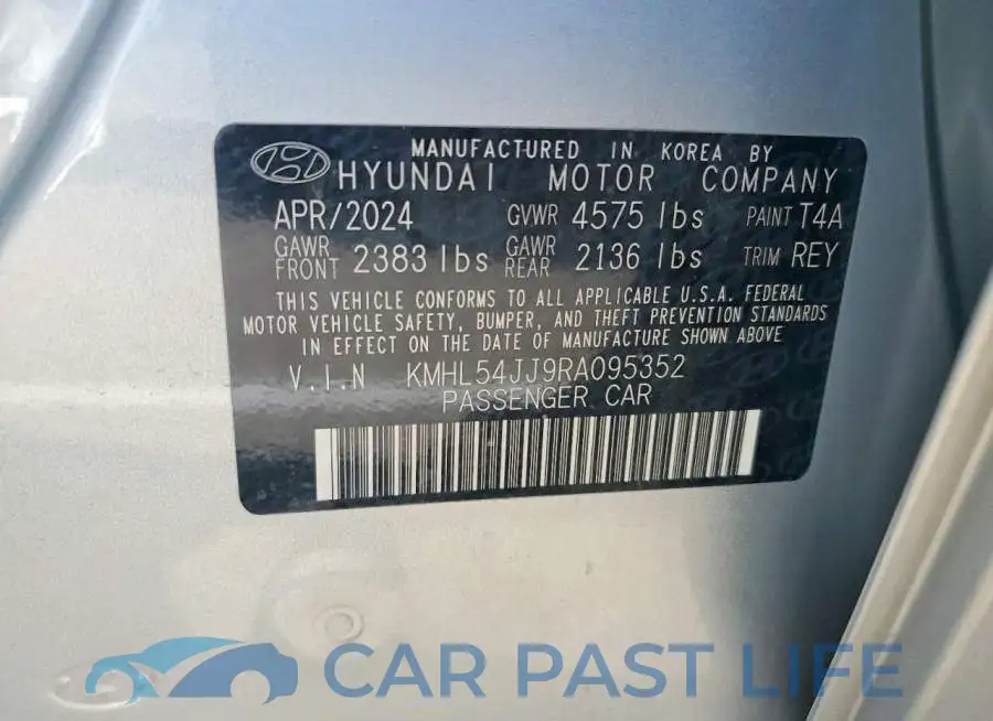 KMHL54JJ9RA095352# 12