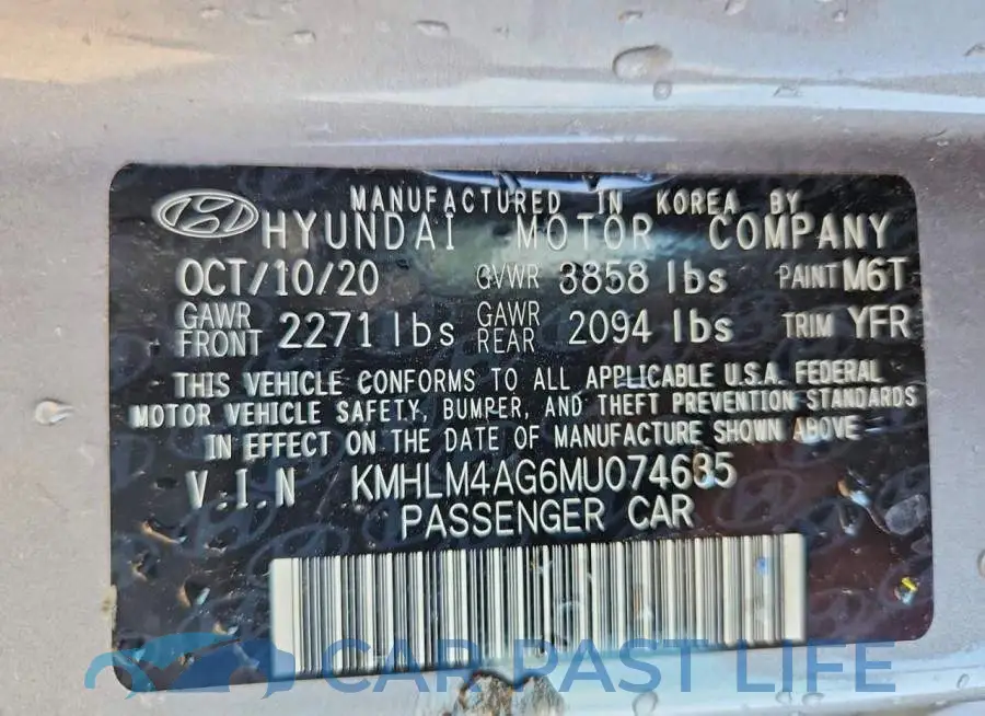 KMHLM4AG6MU074635# 12