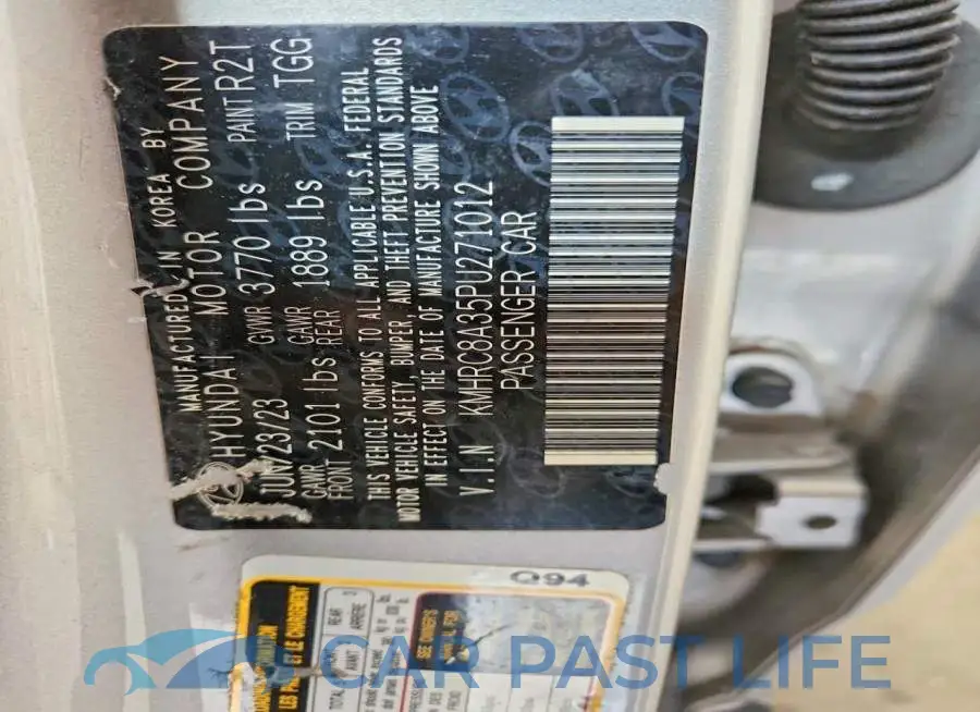 KMHRC8A35PU271012# 12