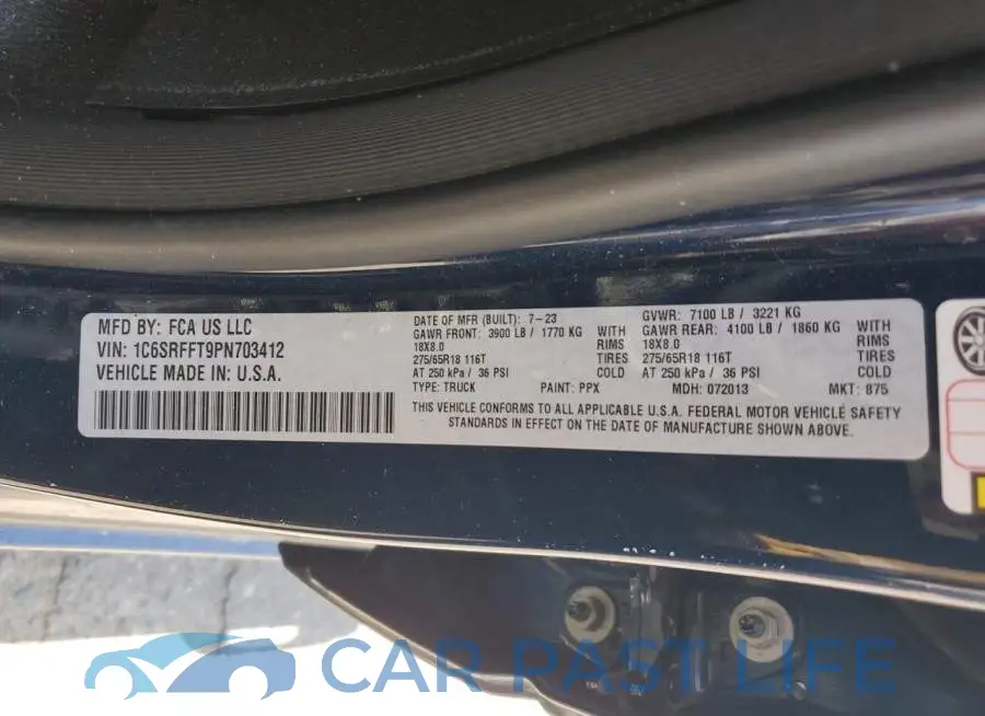 1C6SRFFT9PN703412# 12