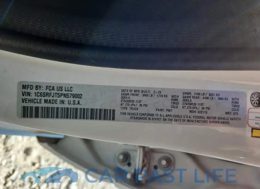 1C6SRFJT5PN579002# 13