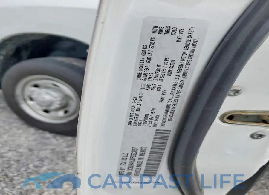 3C6UR4HJ0PG523057# 12