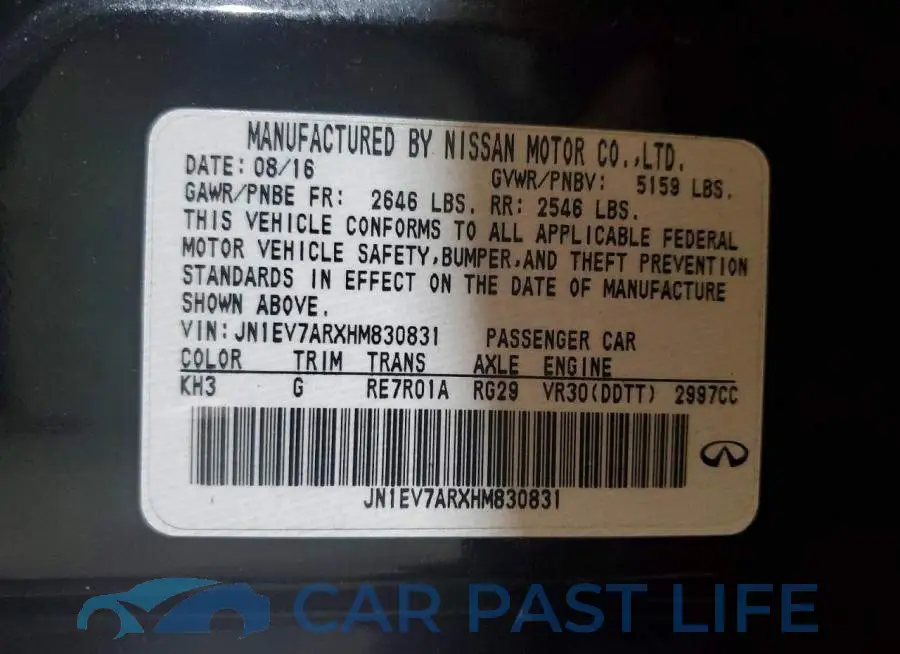 JN1EV7ARXHM830831# 13