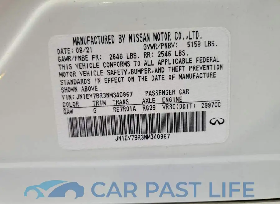 JN1EV7BR3NM340967# 12