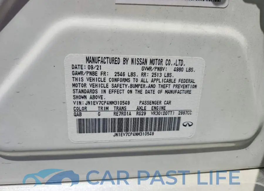 JN1EV7CP4NM310549# 12