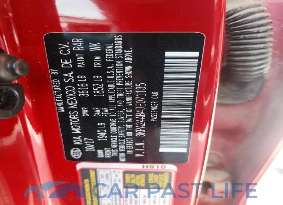 3KPA24AB4JE071135# 12