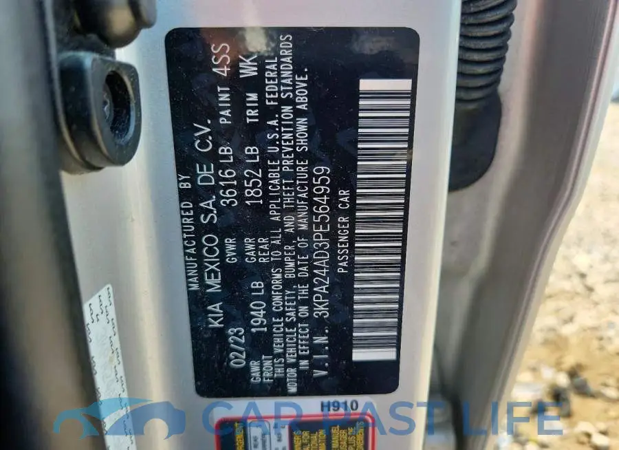 3KPA24AD3PE564959# 12