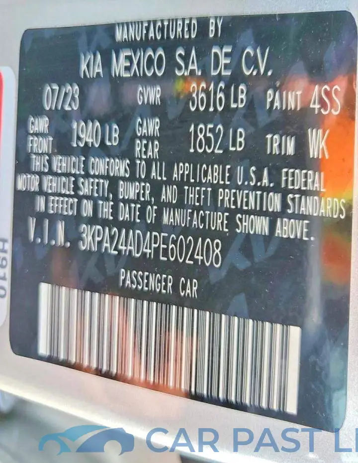 3KPA24AD4PE602408# 12