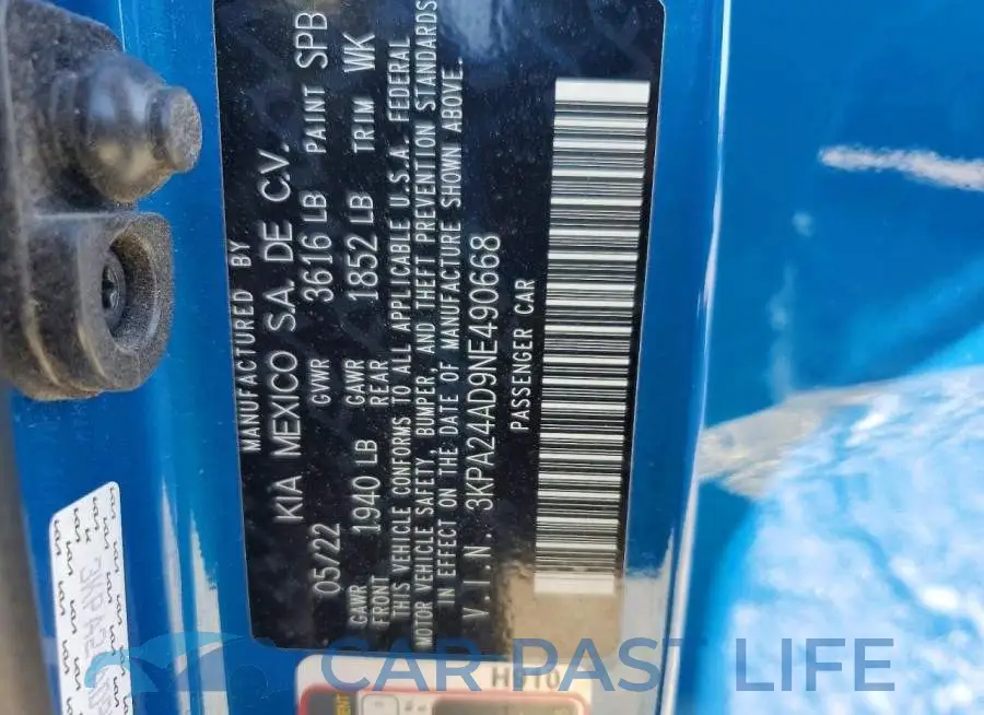 3KPA24AD9NE490668# 13