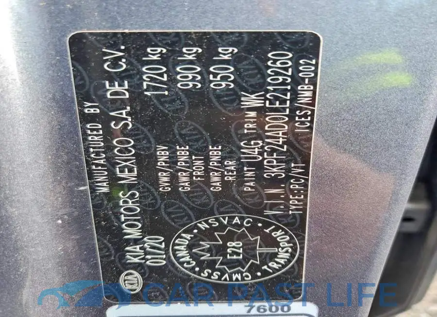 3KPF24AD0LE219260# 12