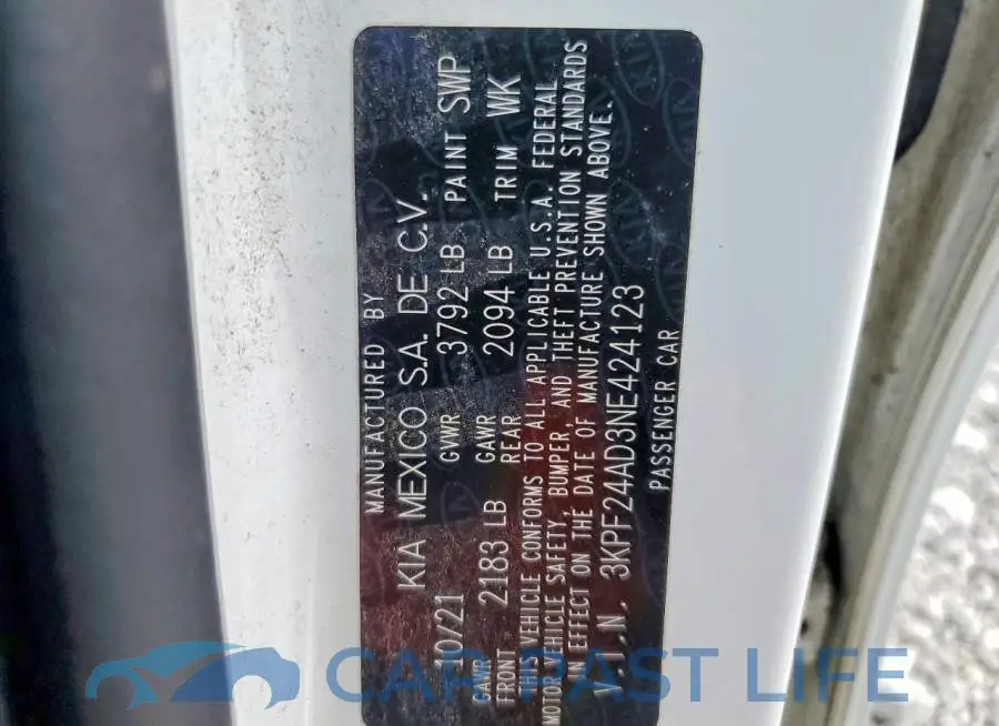 3KPF24AD3NE424123# 13