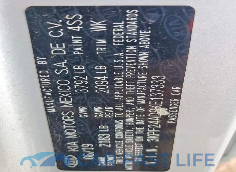 3KPF24AD9KE137333# 13
