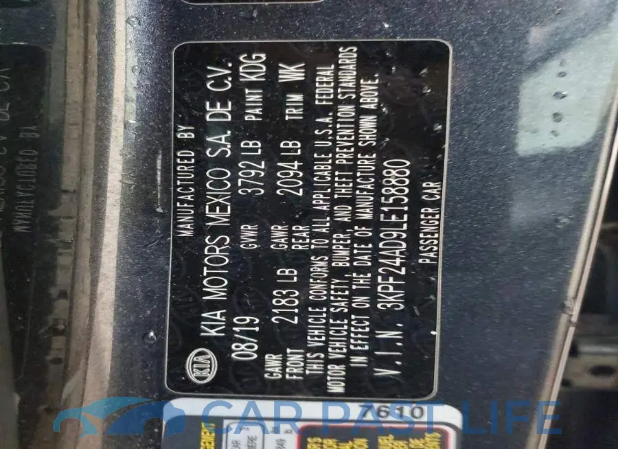 3KPF24AD9LE158880# 12