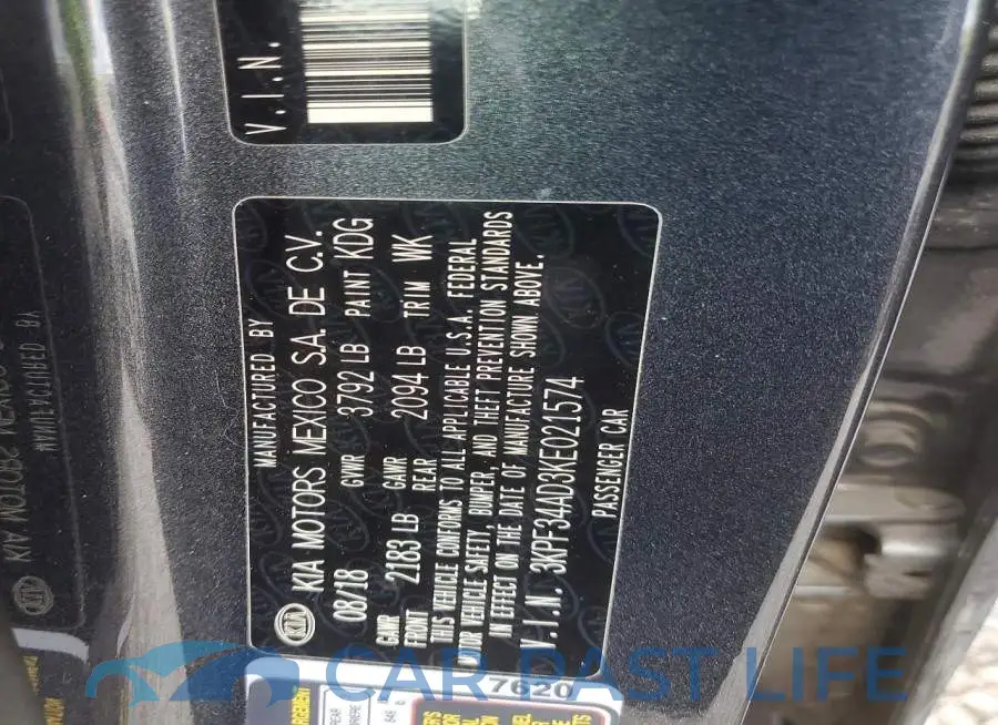 3KPF34AD3KE021574# 12