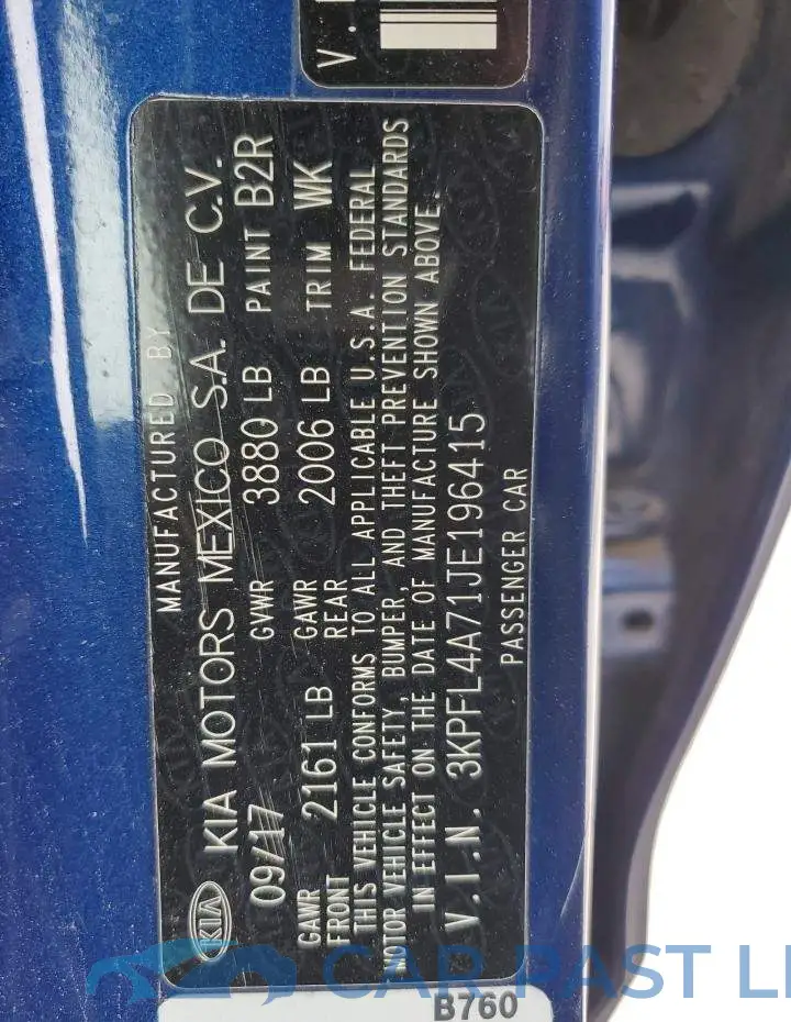 3KPFL4A71JE196415# 12