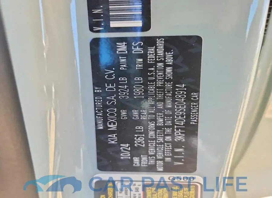 3KPFT4DE9SE048914# 12