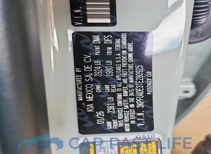 3KPFU4DE3TE280925# 12