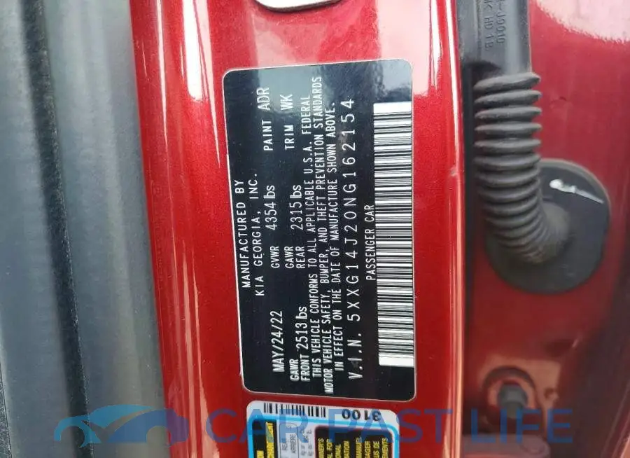 5XXG14J20NG162154# 13