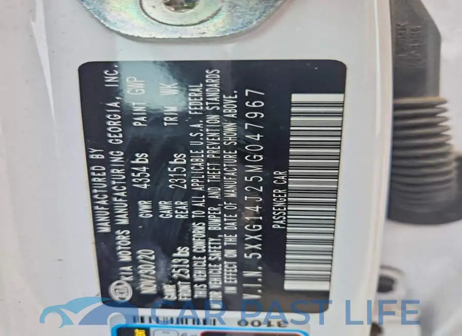 5XXG14J25MG047967# 12