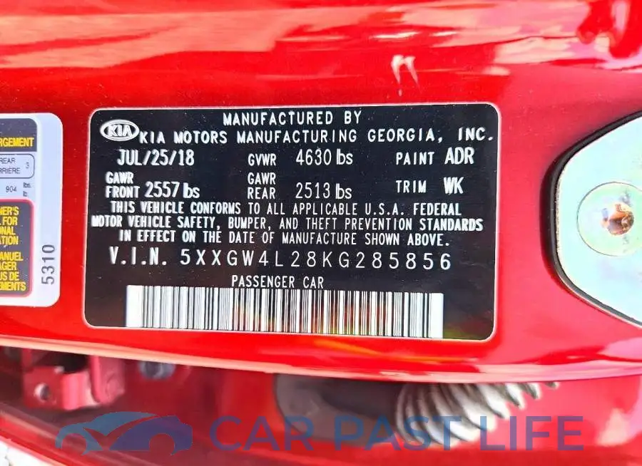 5XXGW4L28KG285856# 12