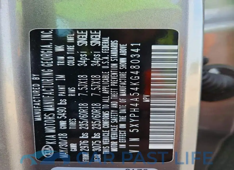 5XYPH4A54KG480341# 14