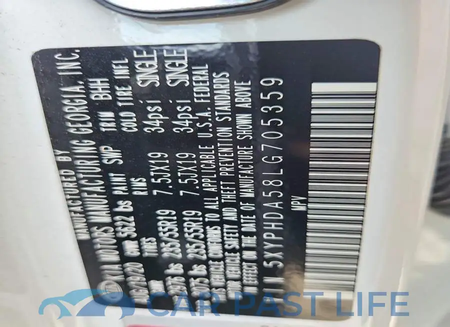 5XYPHDA58LG705359# 13