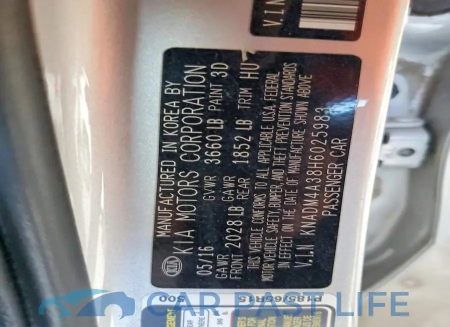 KNADM4A38H6025983# 12